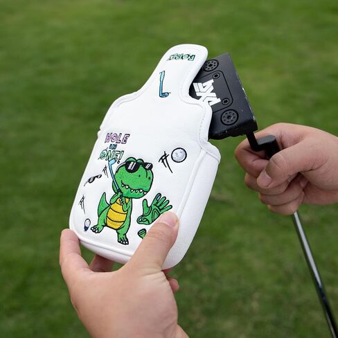 Golf Mallet Headcover Golf Club Head Covers with Strong Magnetic Headcovers Fits Most Mallet Putters, Scotty Cameron, Taylormade, Odyssey, Ping, Callaway Mallet Putter Head Cover in Saudi Arabia