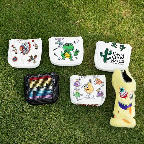 Golf Mallet Headcover Golf Club Head Covers with Strong Magnetic Headcovers Fits Most Mallet Putters, Scotty Cameron, Taylormade, Odyssey, Ping, Callaway Mallet Putter Head Cover in Saudi Arabia