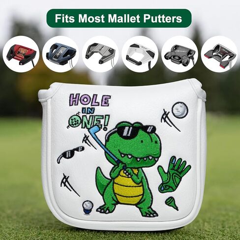 Golf Mallet Headcover Golf Club Head Covers with Strong Magnetic Headcovers Fits Most Mallet Putters, Scotty Cameron, Taylormade, Odyssey, Ping, Callaway Mallet Putter Head Cover in Saudi Arabia
