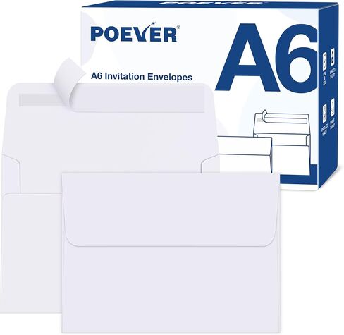 A6 Invitation Envelopes 120 Pack White Envelopes 6.5 x 4.75 Self Seal Small Blank Mailing Envelopes for Invitation, Greeting Cards, Photos, Wedding, RSVP, Business in Saudi Arabia