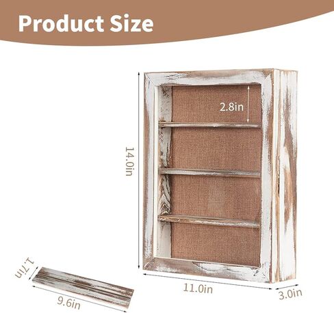 Large Shadow Box with Shelves: 11x14 Inches Shadow Boxes Frame with Movable Shelves - Deep Wall Mounted Shadow Boxes Display Cases for Keepsake Coins Pictures Flowers Wedding in Kuwait