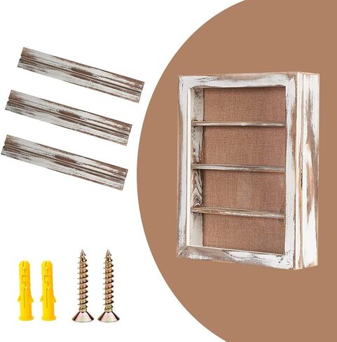 Large Shadow Box with Shelves: 11x14 Inches Shadow Boxes Frame with Movable Shelves - Deep Wall Mounted Shadow Boxes Display Cases for Keepsake Coins Pictures Flowers Wedding in Kuwait