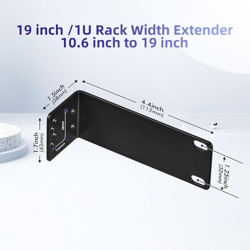 PhyinLan Rack Ear Kit for TP-Link 19-inch Rackmount Switches 1U Rack Width Extender 10.6 Inch to 19 Inch in Kuwait