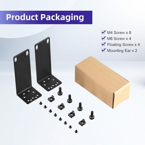 PhyinLan Rack Ear Kit for TP-Link 19-inch Rackmount Switches 1U Rack Width Extender 10.6 Inch to 19 Inch in Kuwait