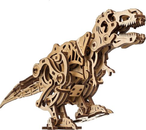 UGEARS Dinosaur 3D Model Kits - Jurassic Walking Tyrannosaurus Rex 3D Wooden Puzzles for Adults and All Family- Dinosaur Model Kit Wooden Puzzles - DIY Mechanical Wooden T Rex Dinosaur 3D Puzzle in Kuwait