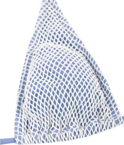 ZAFUL Women's Triangle Bikini Top Multiway Fishnet Tie Back Bandeau Halter String Bikini Top Swimsuit Bathing Suits Top in Saudi Arabia