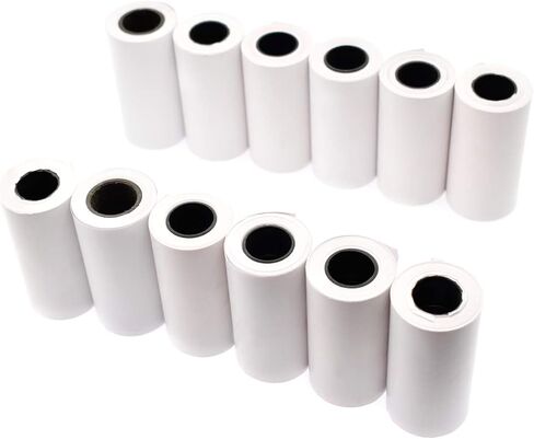 12 قطعة من الورق الحراري Riyitauto للطابعة المحمولة PAPERANG جيب بلوتوث محمول غير لاصق 57 مم × 30 مم للطابعة الحرارية ماكينة تسجيل النقود POS لفة ورق استلام in Kuwait