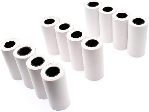 12 قطعة من الورق الحراري Riyitauto للطابعة المحمولة PAPERANG جيب بلوتوث محمول غير لاصق 57 مم × 30 مم للطابعة الحرارية ماكينة تسجيل النقود POS لفة ورق استلام in Kuwait