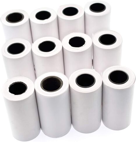 12 قطعة من الورق الحراري Riyitauto للطابعة المحمولة PAPERANG جيب بلوتوث محمول غير لاصق 57 مم × 30 مم للطابعة الحرارية ماكينة تسجيل النقود POS لفة ورق استلام in Kuwait