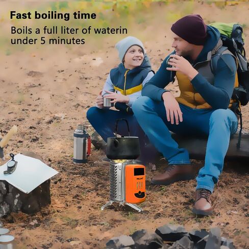 موقد خشبي صغير، موقد للتخييم، موقد محمول من الفولاذ المقاوم للصدأ، موقد متعدد الوظائف، موقد حرق الخشب. in Kuwait