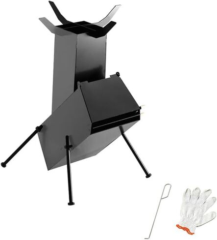 Rocket Stove for Camping Heavy Duty Wood Burning Stove with Adjustable Legs in Saudi Arabia