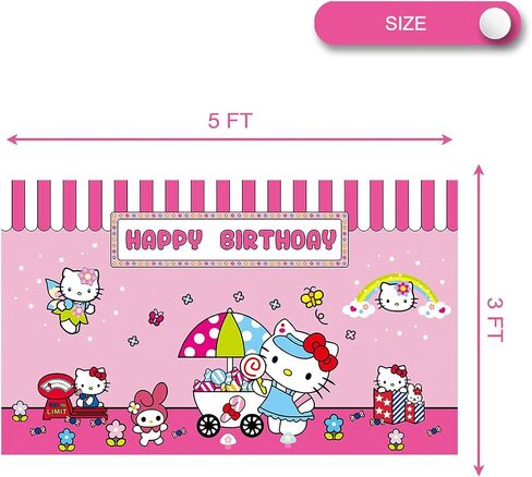 5x3 FT Birthday Party for Cinnamoroll Supplies Background Decoration for Cinnamoroll Photography Vinyl Photo Background Birthday Party Decoration (bluee) in Saudi Arabia