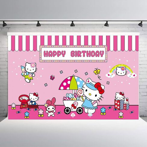 5x3 FT Birthday Party for Cinnamoroll Supplies Background Decoration for Cinnamoroll Photography Vinyl Photo Background Birthday Party Decoration (bluee) in Saudi Arabia