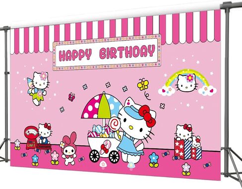5x3 FT Birthday Party for Cinnamoroll Supplies Background Decoration for Cinnamoroll Photography Vinyl Photo Background Birthday Party Decoration (bluee) in Saudi Arabia
