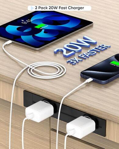 10FT for Apple iPhone 15 Fast Charging Cord,2Pack 20W Type C Charger Block Long 10Foot USB C to USB C Cable iPad Cord for iPhone 15/15 Plus/15 Pro/15 Pro Max,iPad Pro 12.9 inch/11 inch,iPad Air 5/4th in Kuwait