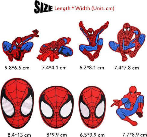 20 Pcs Superhero Embroidered Iron-on Patches/Clothing Repair Holes Ironing Patch with Back Glue/Iron On Patch Applique for Clothes,Dress,Hat,Jeans,DIY Accessories (YY-20SPID) in Saudi Arabia