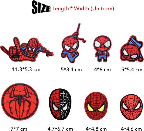 20 Pcs Superhero Embroidered Iron-on Patches/Clothing Repair Holes Ironing Patch with Back Glue/Iron On Patch Applique for Clothes,Dress,Hat,Jeans,DIY Accessories (YY-20SPID) in Saudi Arabia