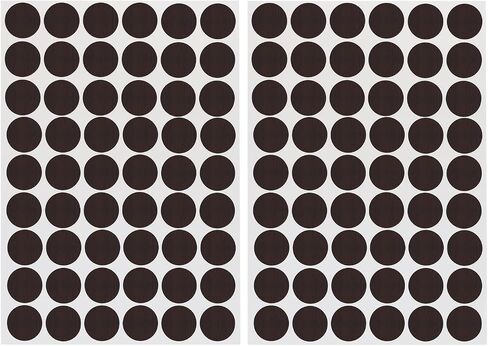 108Pcs Self-Adhesive Wooden Furniture Cabinet Screw Hole Cover Stickers Decoration Supplies,20mm Dia (Black Walnut) in Saudi Arabia