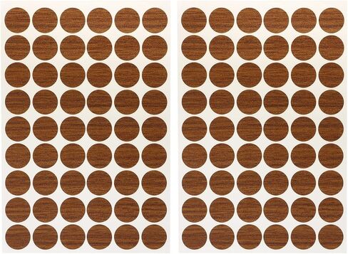 108Pcs Self-Adhesive Wooden Furniture Cabinet Screw Hole Cover Stickers Decoration Supplies,20mm Dia (Black Walnut) in Saudi Arabia
