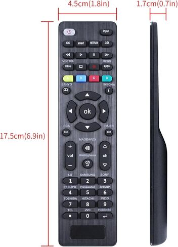【Pack of 2】 Universal TV Remote Repacement Control for LG,Samsung, TCL, Philips, Vizio, Sharp, Sony, Panasonic, Sanyo, Insignia, Toshiba and Other Brands LCD LED 3D HDTV Smart TV (RC-G006) in Saudi Arabia