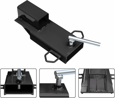 Forklift Trailer Hitch Attachment, IGLDIPUO Black 2 Inch Hitch Receiver Pallet Fork Trailer Towing Adapter with Chain in Saudi Arabia