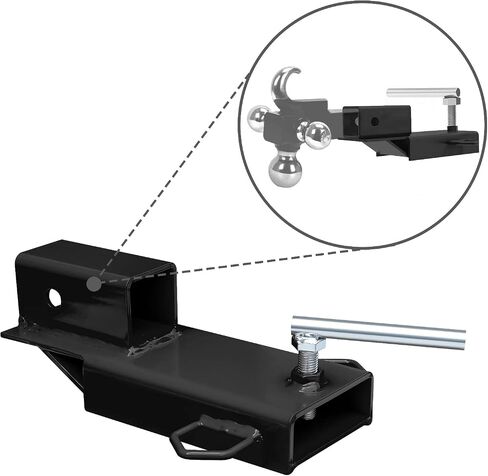Forklift Trailer Hitch Attachment, IGLDIPUO Black 2 Inch Hitch Receiver Pallet Fork Trailer Towing Adapter with Chain in Saudi Arabia