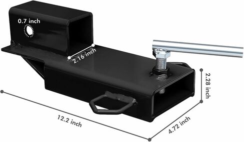 Forklift Trailer Hitch Attachment, IGLDIPUO Black 2 Inch Hitch Receiver Pallet Fork Trailer Towing Adapter with Chain in Saudi Arabia