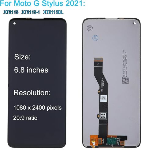 ل Moto G Stylus 2021 قطع غيار للشاشة XT2115 XT2115-1 XT2115DL 6.8 ''شاشة الكريستال السائل مجموعة رقمنة اللمس مع أدوات in Saudi Arabia