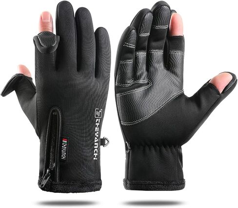 قفازات YAMEIZE مقاومة للرياح تعمل باللمس شتاء دافئ - قفازات رياضية مضادة للانزلاق للرجال والنساء تعمل في الهواء الطلق والقيادة وركوب الدراجات in Kuwait