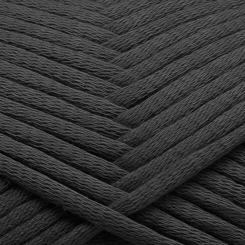 Soft Yarn for Crocheting – Crochet & Knitting Yarn, Beginner Yarn with Easy-to-See Stitches, 250 Yds Amigurumi Yarn, Cotton-Nylon Blend Tshirt Yarn for Crocheting, Worsted Weight Yarn 4, Black Yarn in Kuwait