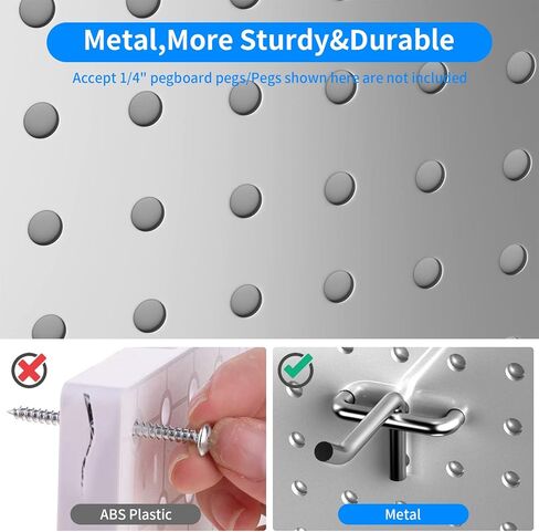 بيجبورد، لوح ربط، منظم حائط بيجبورد مع خطافات ذاتية اللصق، بدون حفر على الحائط، ألواح ربط للجدران، سهلة التركيب، لوح بيجبورد معدني لورشة عمل المطبخ في غرفة الحرف اليدوية in Kuwait