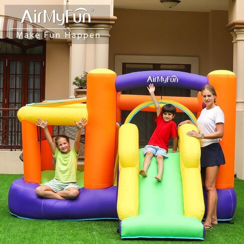 منزل نطاط مع منفاخ، منزل نطاط قابل للنفخ للأطفال مع منزلق للأطفال الصغار في الأماكن المغلقة أو الهواء الطلق أو الفناء الخلفي أو بيت اللعب، قلعة نطاطة مع القفز، حفرة الكرة، طوق كرة السلة وكرات الهدف in Kuwait
