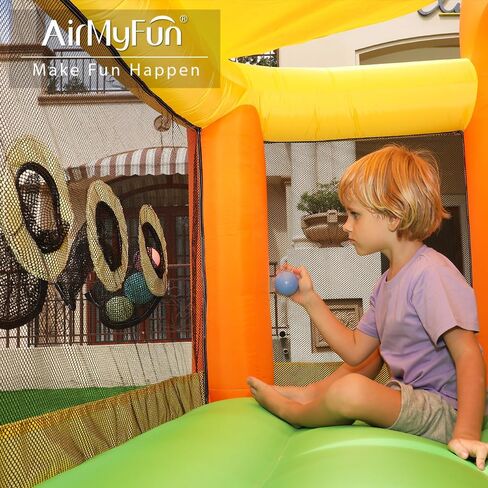 منزل نطاط مع منفاخ، منزل نطاط قابل للنفخ للأطفال مع منزلق للأطفال الصغار في الأماكن المغلقة أو الهواء الطلق أو الفناء الخلفي أو بيت اللعب، قلعة نطاطة مع القفز، حفرة الكرة، طوق كرة السلة وكرات الهدف in Kuwait
