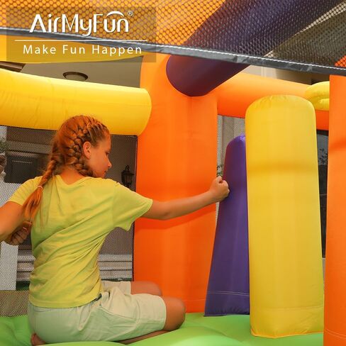 منزل نطاط مع منفاخ، منزل نطاط قابل للنفخ للأطفال مع منزلق للأطفال الصغار في الأماكن المغلقة أو الهواء الطلق أو الفناء الخلفي أو بيت اللعب، قلعة نطاطة مع القفز، حفرة الكرة، طوق كرة السلة وكرات الهدف in Kuwait