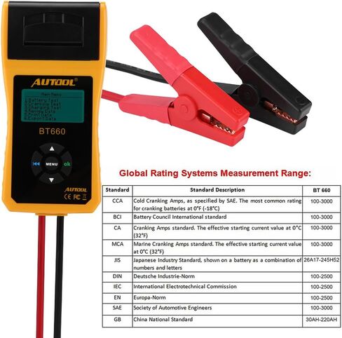 12V Car Conductance Battery Tester,Auto Battery Analyzer with Built-in Printer for Truck Marine Motorcycle SUV Boat in Saudi Arabia