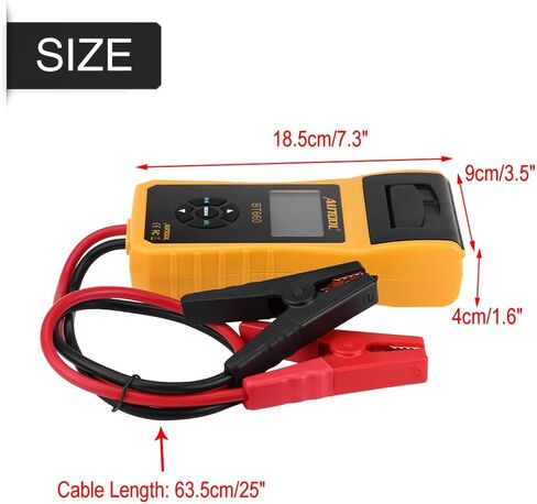 12V Car Conductance Battery Tester,Auto Battery Analyzer with Built-in Printer for Truck Marine Motorcycle SUV Boat in Saudi Arabia