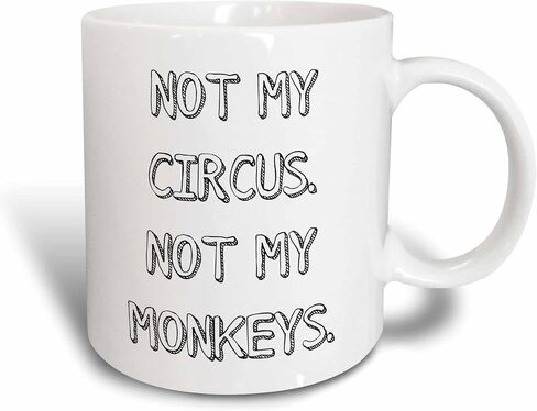 3dRose Not My Circus Not My Monkeys Mug, 11 oz, Blue in Saudi Arabia