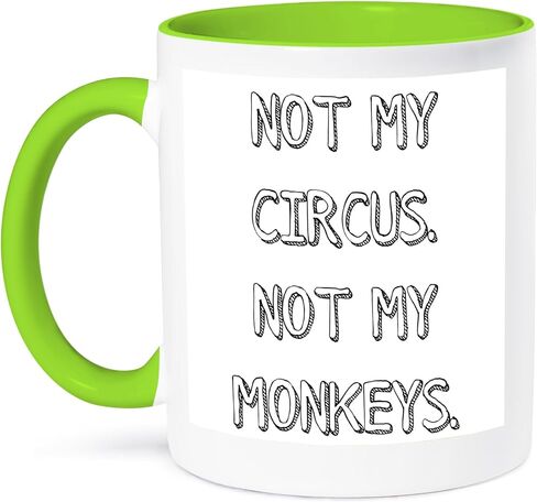 3dRose Not My Circus Not My Monkeys Mug, 11 oz, Blue in Saudi Arabia
