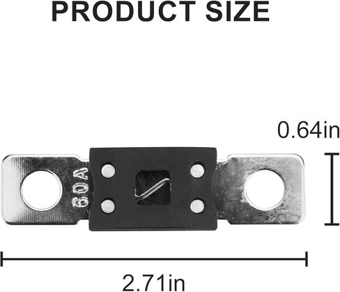 TNITRIB MEGA/AMG صمام كهربائي عالي التيار 60 أمبير للسيارات والشاحنات ومركبات البناء والحافلات والقوافل - حزمة من 2 in Kuwait