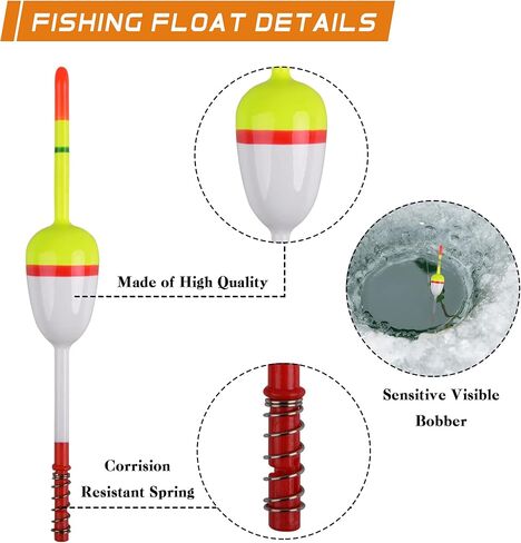 Fishing Bobbers Floats,Wood Slip Bobber Fishing Spring Oval Stick Slip Balsa Bobber for Crappie Catfish Trout Panfish Walleyes Fishing Tackle Accessories in Kuwait