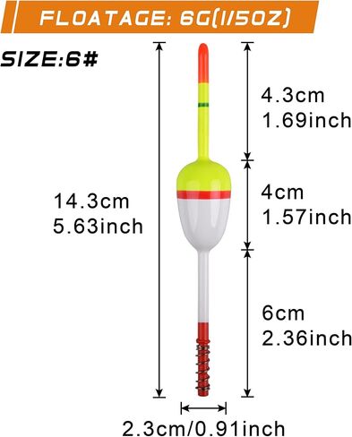 Fishing Bobbers Floats,Wood Slip Bobber Fishing Spring Oval Stick Slip Balsa Bobber for Crappie Catfish Trout Panfish Walleyes Fishing Tackle Accessories in Kuwait