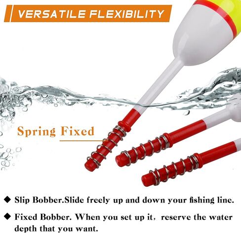 Fishing Bobbers Floats,Wood Slip Bobber Fishing Spring Oval Stick Slip Balsa Bobber for Crappie Catfish Trout Panfish Walleyes Fishing Tackle Accessories in Kuwait