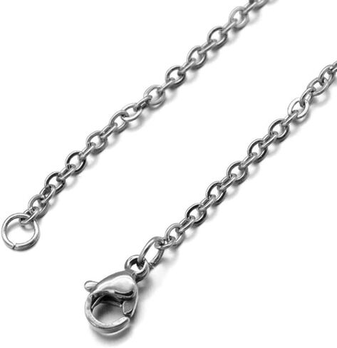 12 Pcs Titanium Steel Chains for Jewelry Making 21 Inch 2mm Cable Chain with Lobster Clasps for DIY Necklace Jewelry Accessories in Saudi Arabia