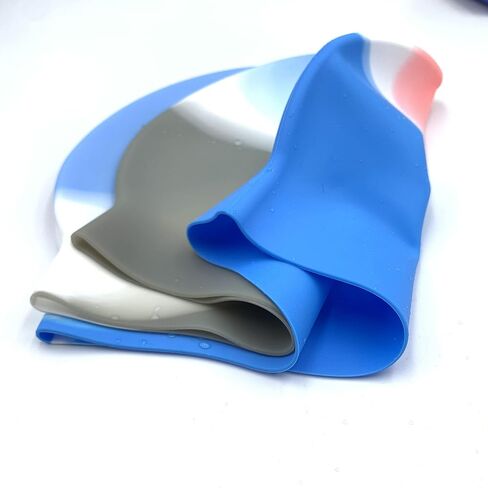 2Pack Durable Silicone Swim Cap for Women and Men, Adults Youth Long Short Hair Universal Swimming Caps, 2 Colors in Saudi Arabia