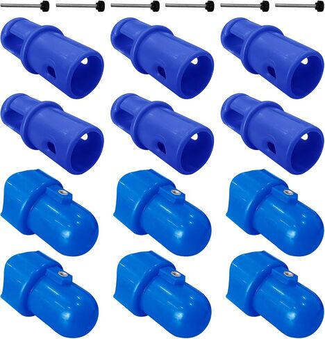 12 قطعة من أغطية عمود الترامبولين، معرف عالمي 28 مم (1.14 بوصة) خطافات ترامبولين على شكل حرف G وأغطية عمود الترامبولين الآمنة بقطر 1.5 بوصة مع إبهام لولبي لخطاف شبكة الترامبولين in Kuwait