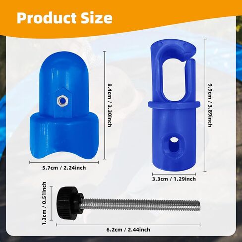 12 قطعة من أغطية عمود الترامبولين، معرف عالمي 28 مم (1.14 بوصة) خطافات ترامبولين على شكل حرف G وأغطية عمود الترامبولين الآمنة بقطر 1.5 بوصة مع إبهام لولبي لخطاف شبكة الترامبولين in Kuwait