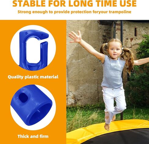 12 قطعة من أغطية عمود الترامبولين، معرف عالمي 28 مم (1.14 بوصة) خطافات ترامبولين على شكل حرف G وأغطية عمود الترامبولين الآمنة بقطر 1.5 بوصة مع إبهام لولبي لخطاف شبكة الترامبولين in Kuwait