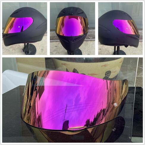 K1 Face Shield محمي من الأشعة فوق البنفسجية لـ AGV K1، K1S، K3SV، K5، K5S خوذة درع الزجاج الأمامي (Revo Pink Gold-day فقط) in Saudi Arabia
