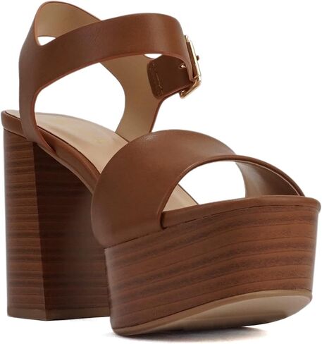 Soda “OPTIONS" ~ Women Open Square Toe Single Band Ankle Strap Buckle Platform High Heel Sandal in Saudi Arabia