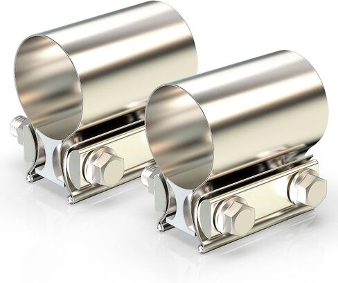 مشبك عادم RENO مقاس 2.0 بوصة، وصلة ربط كم بمشبك بعقب من الفولاذ المقاوم للصدأ تستخدم لأنابيب العادم ونهايات كاتم الصوت وتوصيل نظام العادم (قطعتان) in Kuwait